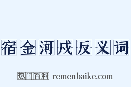 宿金河戍反义词是什么意思的图片
